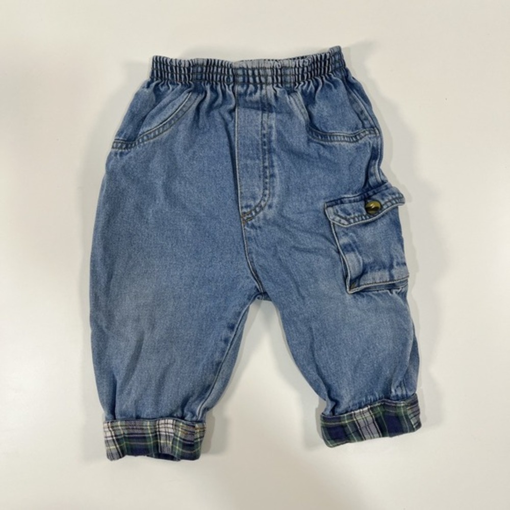 Vintage Y2K 1995 Celebrity Jeans Toddler‎ 18M Retro Stretch Plaid Pull On 1990s